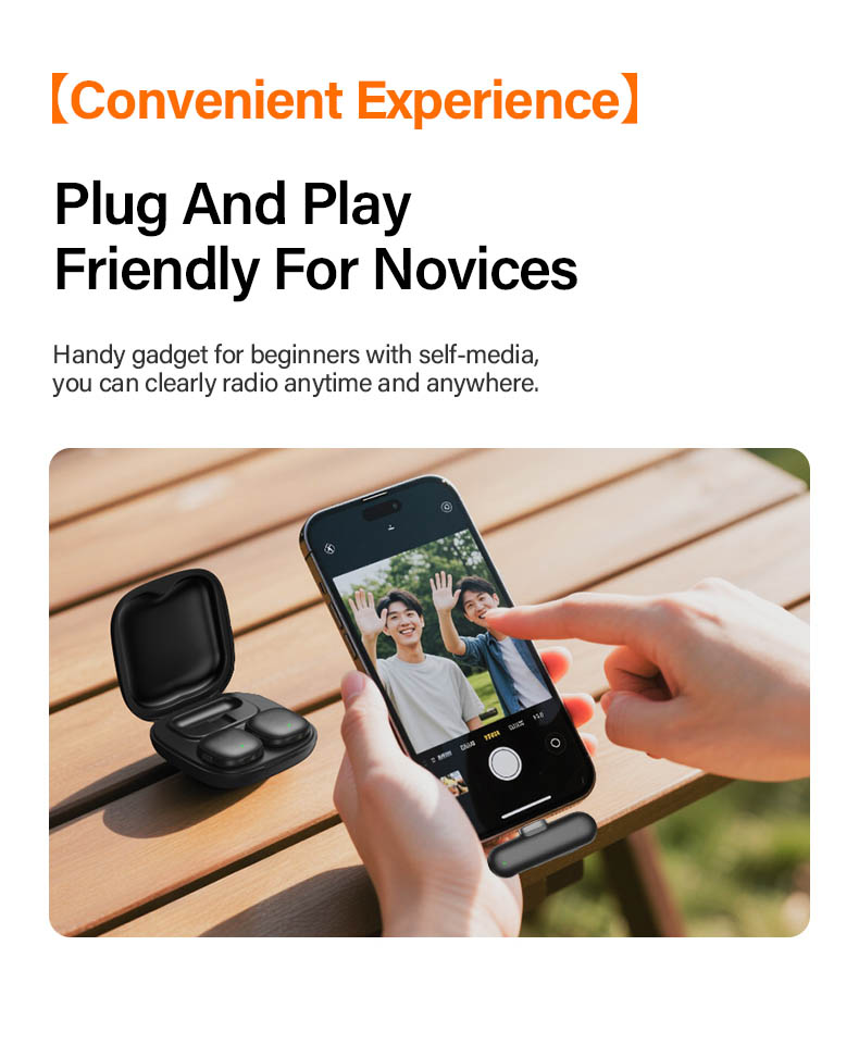 AI Noise-Canceling Lapel Mic Pro - 48KHz/24Bit & 200m Wireless for Professionals